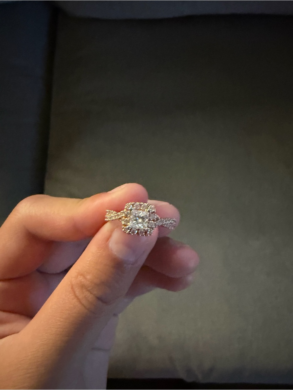 14KT Rose Gold diamond ring